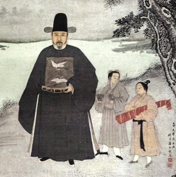 Ilustrasi Pejabat Tiongkok dari Dinasti Ming (Public Domain)