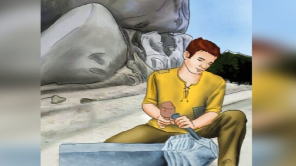 Pemotong batu (Sumber: Sound of Hope Radio Network via Michael Anderson)