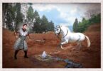 Ilustrasi Jenderal Yang dan kuda putihnya